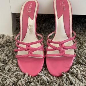 Guess Pink Heeled Sandals